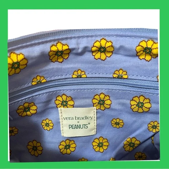 NWT! VERA BRADLEY X PEANUTS CROSSBODY MULTI ZIPPER POCKETS BAG W ADJ. STRAP. NEW - Picture 13 of 16